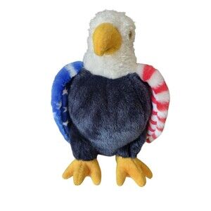 2002 TY Beanie Buddies Eagle America Red White Blue Stars And Stripes 11"
